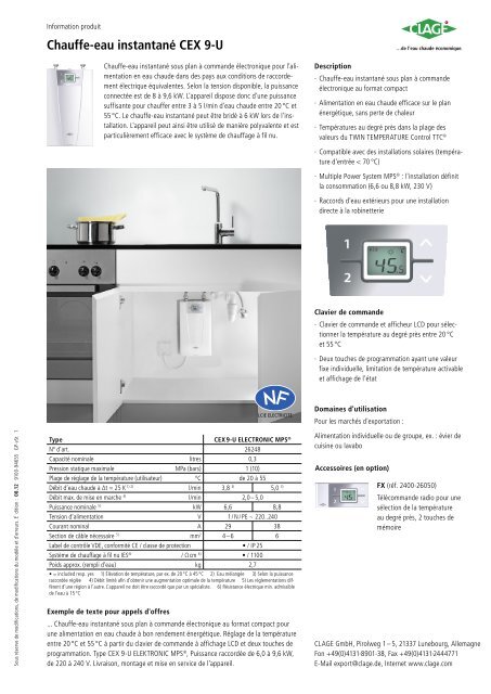 CEX9-U - Clage GmbH