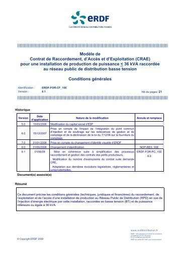 Modèle de Contrat de Raccordement, d'Accès et d ... - Solaire- Drome