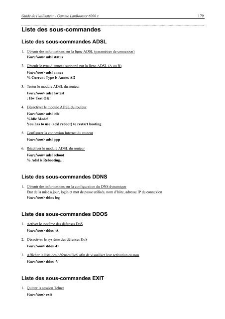 Guide de l'utilisateur