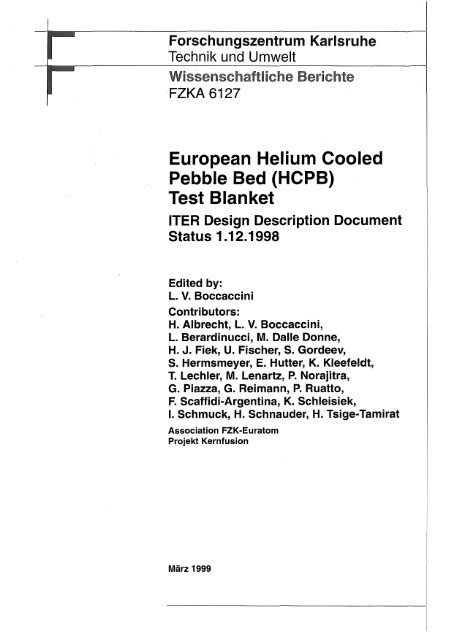 Test Blanket Bibliothek Fzk