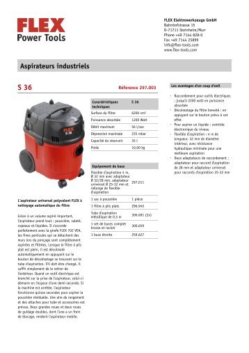 Aspirateur flex s36 - Districolor