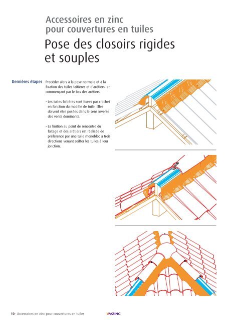 Accessoires en zinc pour couvertures en tuiles - VM Zinc