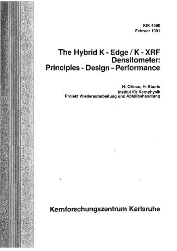 The Hybrid K - Edge / K .. XRF Densitometer: Principles ... - Bibliothek