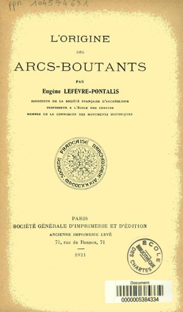 L'origine des arcs-boutants