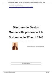 Discours de Gaston Monnerville prononcé à la Sorbonne, le 27 avril ...