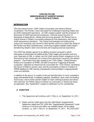 UAW-DELPHI-GM MEMORANDUM OF UNDERSTANDING DELPHI ...