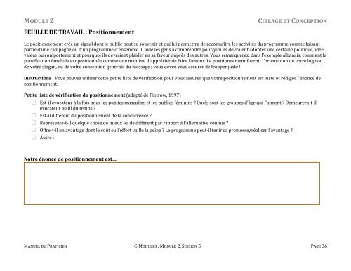 module 2 ciblage et conception - C-Hub