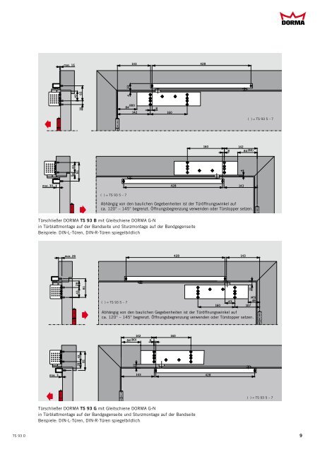 Gleitschienen- Türschließersystem im Contur Design - Krakow-Shop