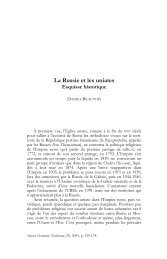 La Russie et les uniates - Slavica Occitania