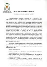 Promulgation du projet de Catéchèse 2013 - Diocèse de Bayonne ...