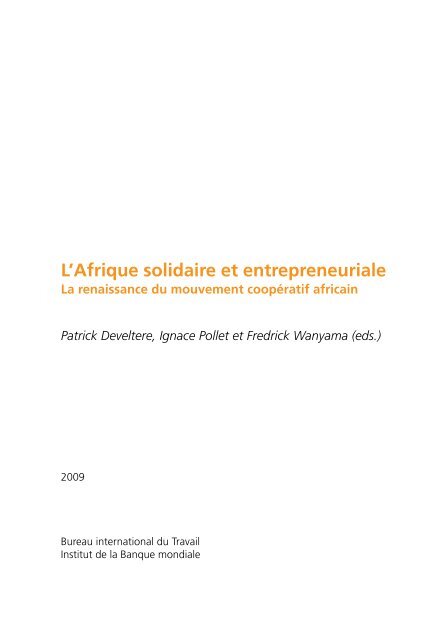 L'Afrique solidaire et entrepreneuriale - International Labour ...