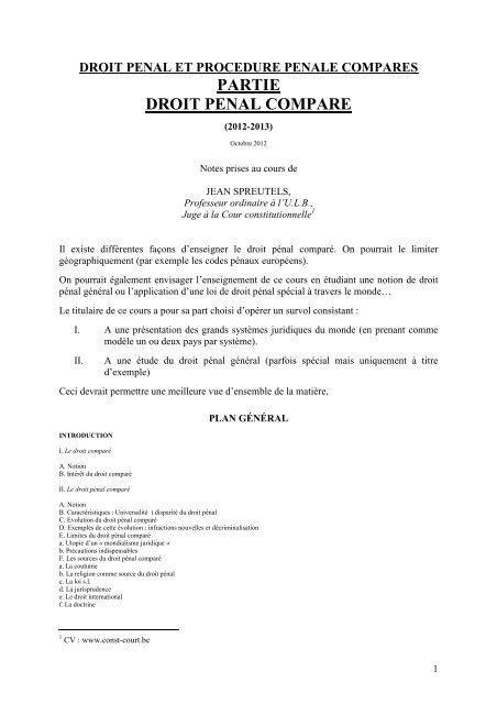 Droit Penal Compar Notes 2012 2013 Pdf De L Universite