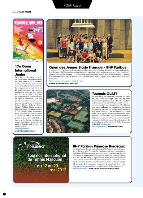 N°16 - fév. 12 - Journal du Tennis