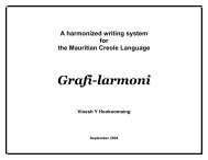 A harmonized writing system - Ministry of Education and Human ...