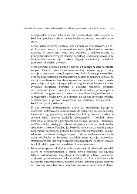 institucionalne promene kao determinanta privrednog razvoja srbije