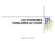 Les syndromes canalaires au coude