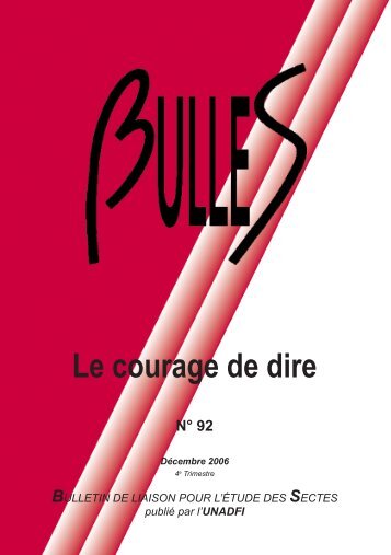 Le courage de dire N° 92 - Unadfi
