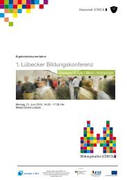 1. Lübecker Bildungskonferenz - Bildungsportal - Hansestadt LÜBECK