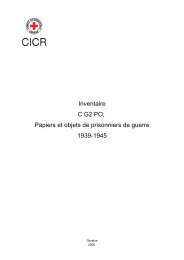 Inventaire C G2 PO, Papiers et objets de prisonniers de ... - ICRC