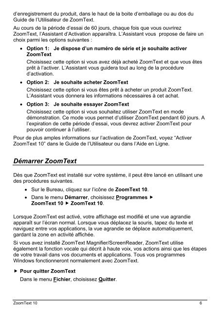 Activer ZoomText - KOBA Vision