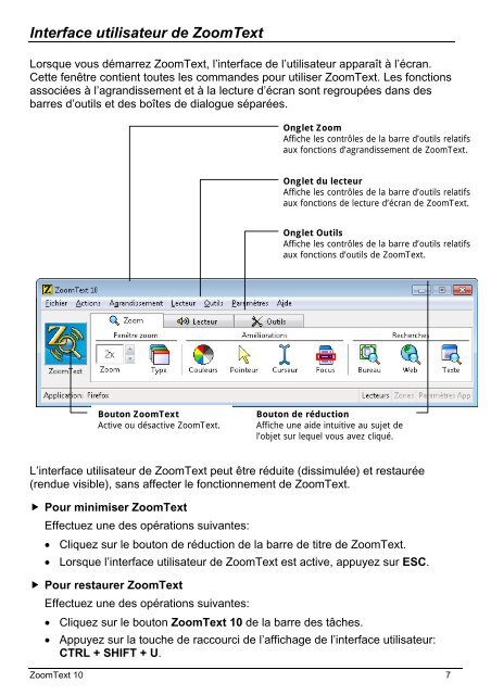 Activer ZoomText - KOBA Vision