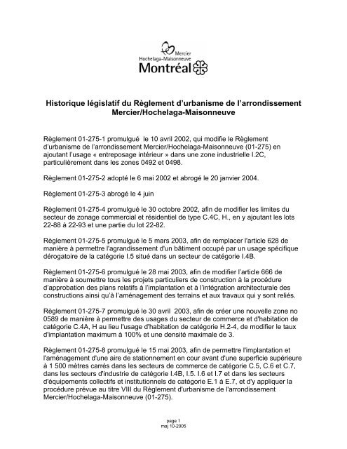 Reglement D Urbanisme De L Ville De Montreal