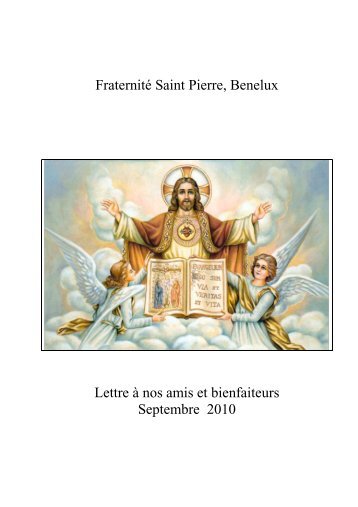 Lettre de Septembre 2010 - Fraternité Saint Pierre de Belgique