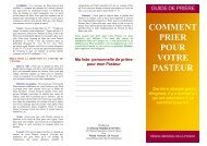 Comment prier pour votre pasteur - Global Tracts
