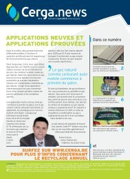 APPLICATIONS NEUVES ET APPLICATIONS ÉPROUVÉES - Cerga