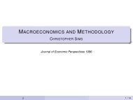 Macroeconomics and Methodology Christopher Sims