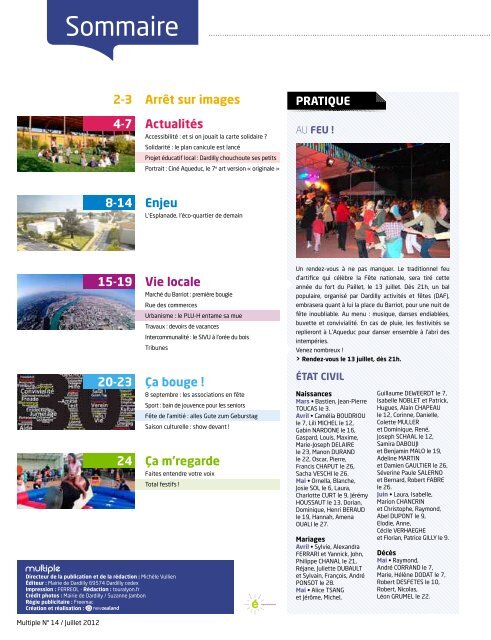 Magazine Multiple n°14 - juillet 2012 - Mairie de Dardilly