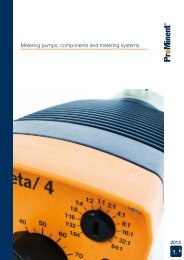 Metering pumps, components and metering systems 2013