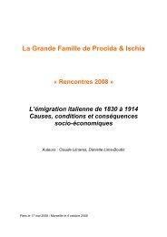 L'émigration italienne de 1830 à 1914 - La Grande Famille de ...