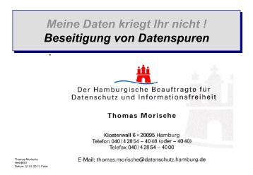 Beseitigung von Datenspuren - Hamburger Bildungsserver