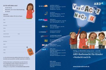 Flyer zur ARD-Radionacht für Kinder (PDF) - Bildungsklick