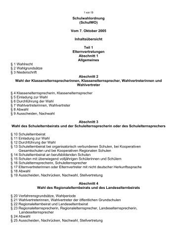 Schulwahlordnung (SchulWO) - LandesElternBeirat Rheinland-Pfalz