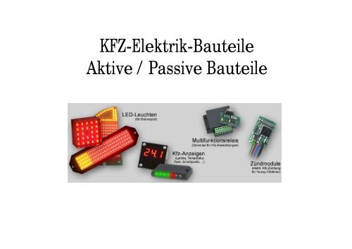 KFZ-Elektrik-Bauteile Aktive / Passive Bauteile - Bildungswissen.de