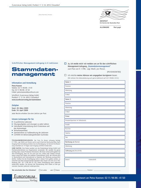 Stammdaten- management