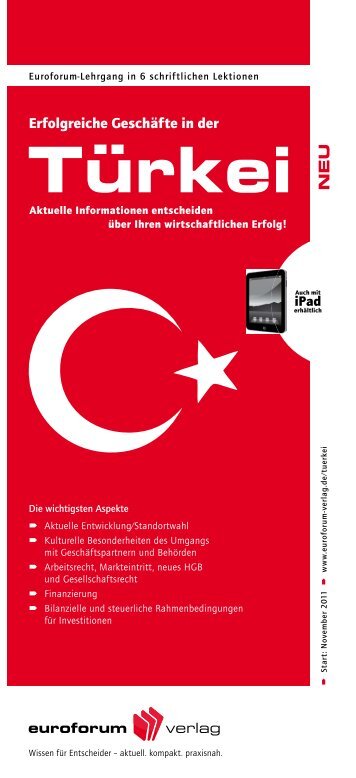 Türkei: sei einer der w standorte