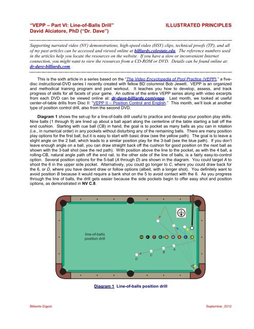 Section 1 - Illustrated Principles of Pool and Billiards