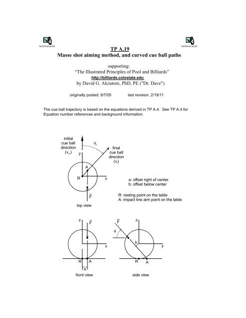 TP A.19 - Illustrated Principles of Pool and Billiards