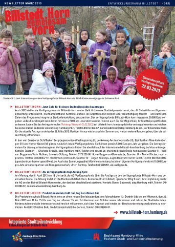 Newsletter Billstedt-Horn März 2013.pdf - Hamburg-Mitte-Dokumente