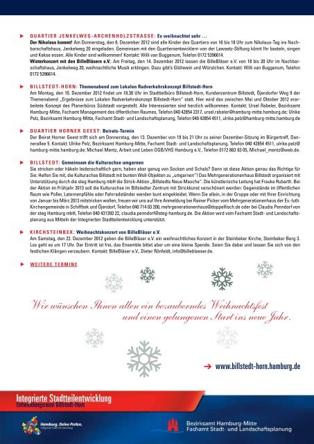 Newsletter Billstedt-Horn Dezember 2012-Januar - Hamburg-Mitte ...