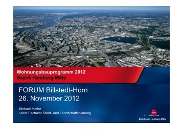 Wohnungsbauprogramm 2012 - Entwicklungsraum Billstedt-Horn ...