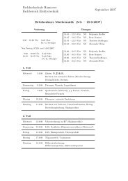 Fachhochschule Hannover Fachbereich Elektrotechnik September ...