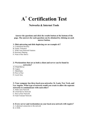 A Certification Test - Dang Thanh Binh's Page