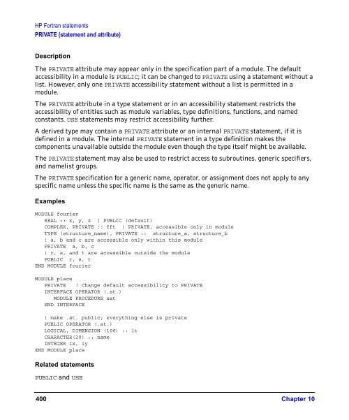 HP Fortran Programmer's Reference