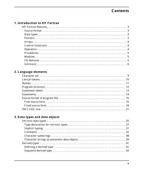 HP Fortran Programmer's Reference