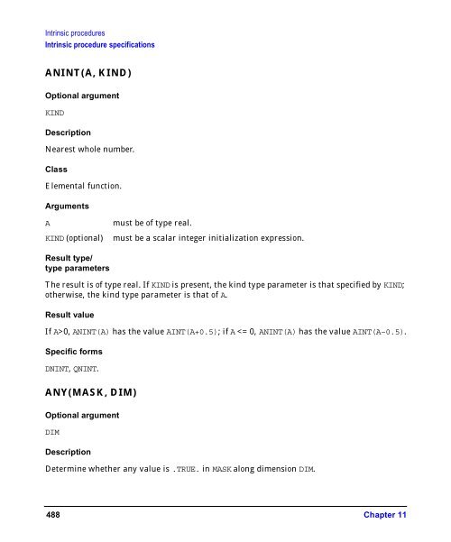 HP Fortran Programmer's Reference