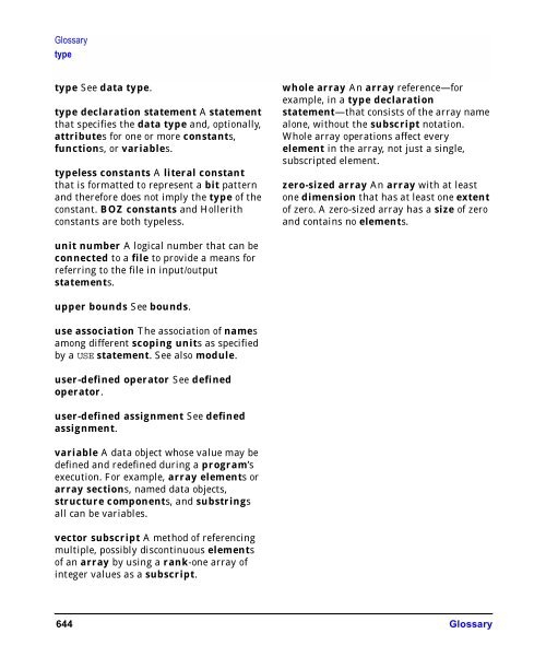 HP Fortran Programmer's Reference